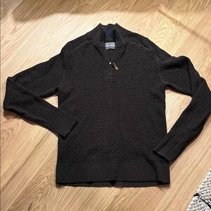 Royal Robbins Men's All Season Merino Thermal 1/4 Zip Turkish Coffee size M